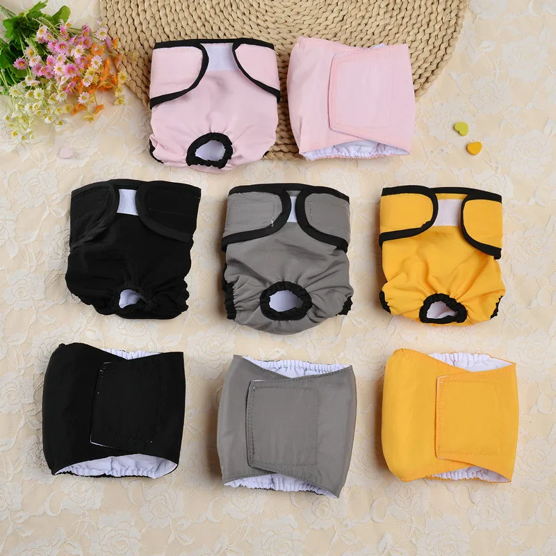 Image of Eco-Friendly Reusable Pet Diapers for Dogs and Cats – Washable, Breathable & Leak-Proof Sanitary Pants for Female Dogs and Male Cats