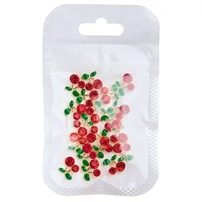 Image de Breloques Ongles Cerise 3D - 20 Pièces