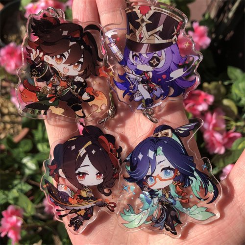 Zdjęcie Odznaka z postacią Xianyun z Genshin Impact – brelok do kluczy, wisiorek cosplay, akcesoria dla fanów anime i gier