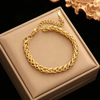 Image de Bracelet Torsadé Or 18K - Élégant & Étanche
