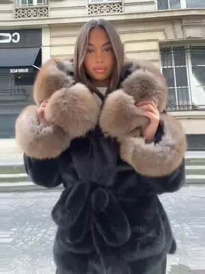 Image de Manteau Fausse Fourrure Femme - Élégant & Chaud Hiver 2025