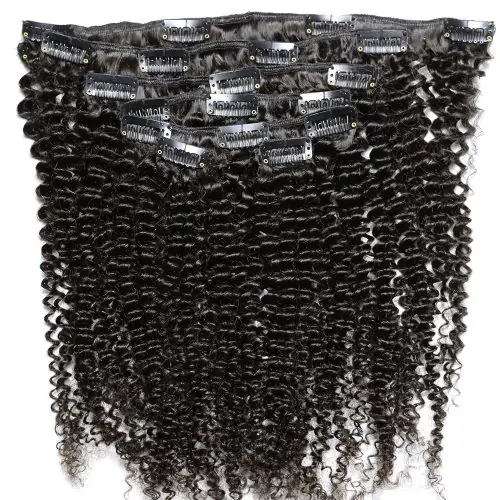 Image de Extensions cheveux afro crépus à clips - Vierges Remy 4C