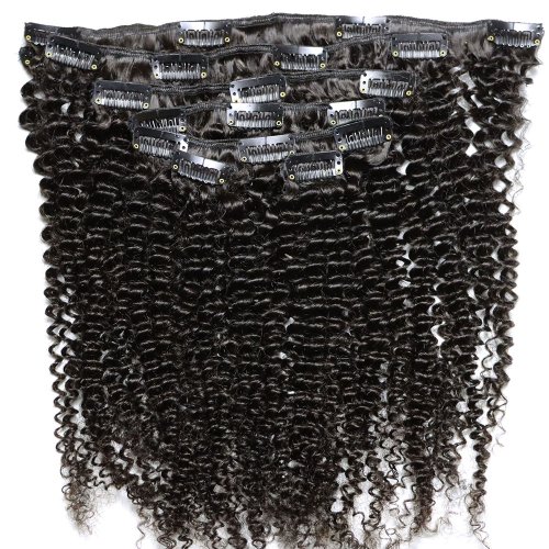 Zdjęcie Naturalne Włosy Afro Kędzierzawe z Klipsami – 120g
