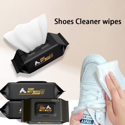 Image of Eco-Friendly Natural Shoe Cleaning Wipes for Sneakers & White Shoes – Portable, Disposable, Deep-Cleaning Formula with Plant-Based Ingredients