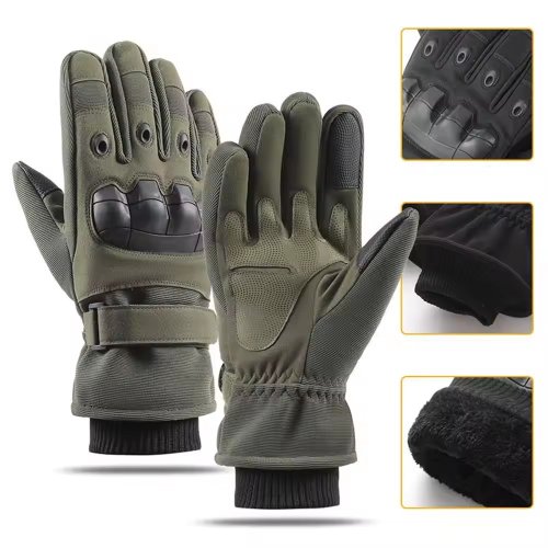 Afbeelding van Heren Outdoor Winter Warm Thermische Motorhandschoenen Volledige Vinger Touchscreen Compatibel Tactische Militaire Combat Beschermend