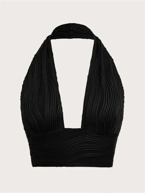 Afbeelding van Witte Backless Crop Top voor Dames – Y2K Stijl