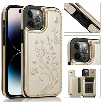 Image de Étui Portefeuille Cuir Magnétique pour iPhone