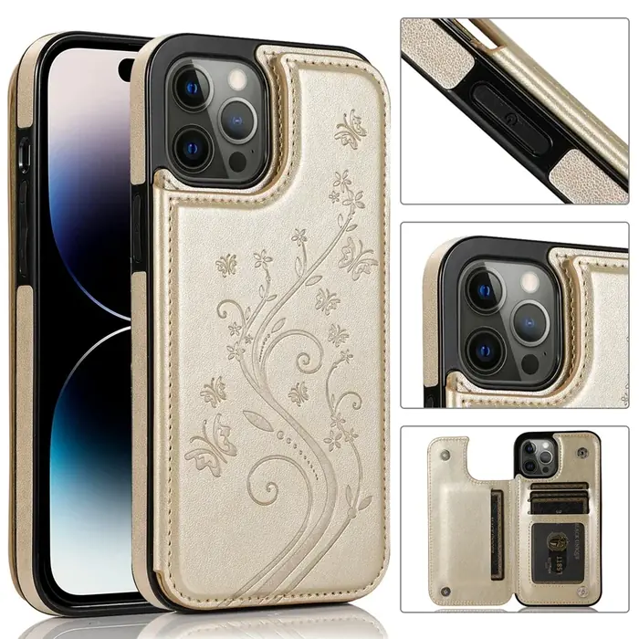 Image de Étui Portefeuille Cuir Magnétique pour iPhone