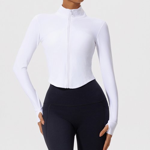 Immagine di Hearuisavy Tessuti ultra morbidi Giacche sportive attillate casual Donna Cerniera Abbigliamento da y...