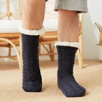 Image de Chaussettes Thermiques Hommes Hiver - Confort & Chaleur à Domicile