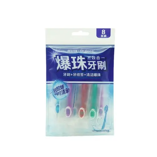 Image de Brosse à Dents Jetable Portable 5 en 1 - Nettoyage Buccal Complet