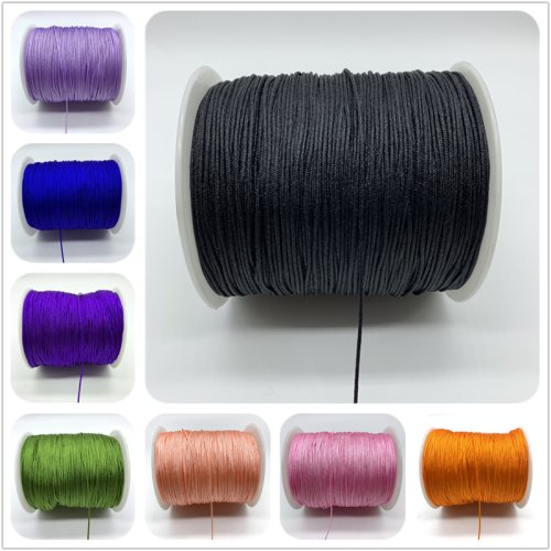 Afbeelding van 10 meter lang, 1 mm dik natuurlijk nylon koord voor macramé, Chinese knoop en sieraden maken – ideaal voor DIY shamballa armbanden en handgemaakte sieraden