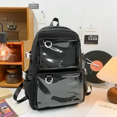 Image de Sac à dos transparent Kawaii Japonais - Grande Capacité
