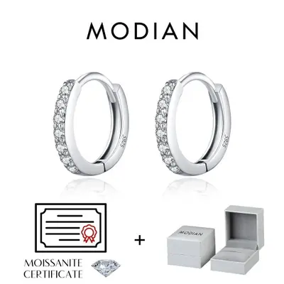 Image de Boucles d'oreilles Moissanite Scintillantes en Argent Sterling 925