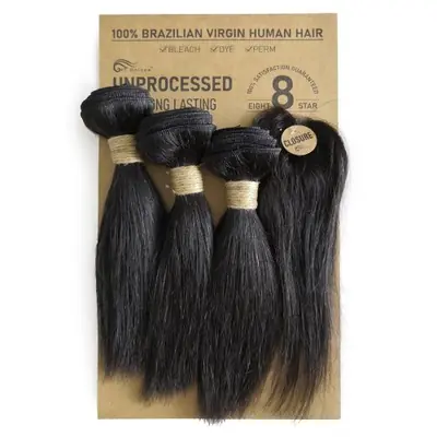 Image de Cheveux Indiens Courts Bouclés avec Fermeture