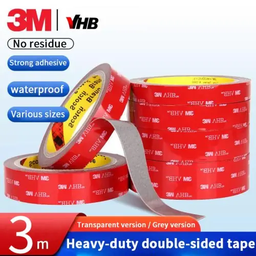 Image de Ruban Adhésif Double Face VHB Transparent 3M - Forte Adhérence