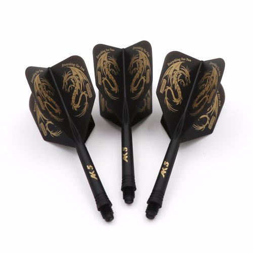 Image of Cuesoul AK5 Integrated Dart Shaft with Standard Shape Flights, Size S 21mm – Premium Performance for Competitive Players