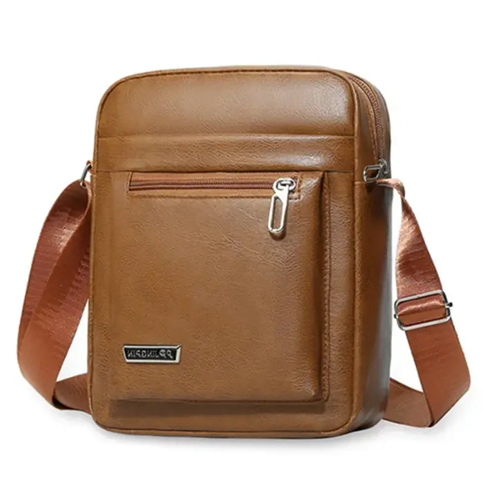 Image de Sac Bandoulière Homme Cuir Véritable - Élégant & Pratique