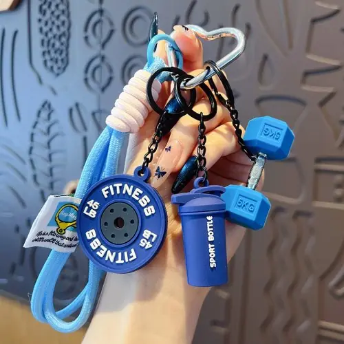 Image de Porte-clés Haltère Miniature - Design Sportif & Créatif