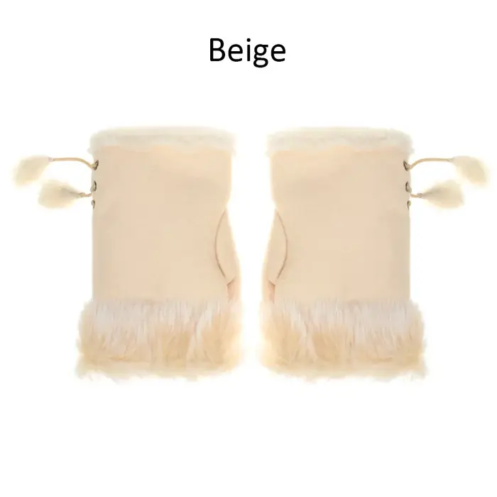 Image de Gants Hiver Fausse Fourrure - Chauds & à la Mode