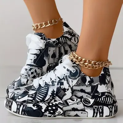 Image de Baskets Graffiti Femme - Style Urbain & Confort