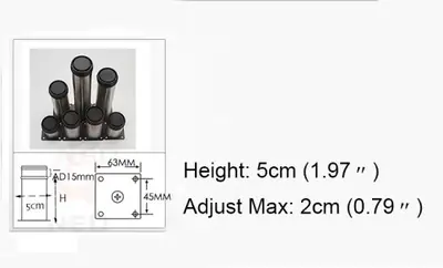 Image de Pieds de Meuble Réglables 5-30 cm - Acier Inoxydable & Métal