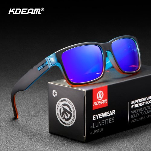 Image of KDEAM Revamp Of Sport Men Sunglasses Polarized Shockingly Colors Sun Glasses Outdoor Driving Photochromic Sunglass With Box