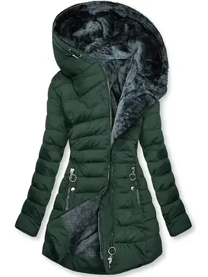 Image de Parka Hiver Femme Chaude à Capuche & Col Fourrure