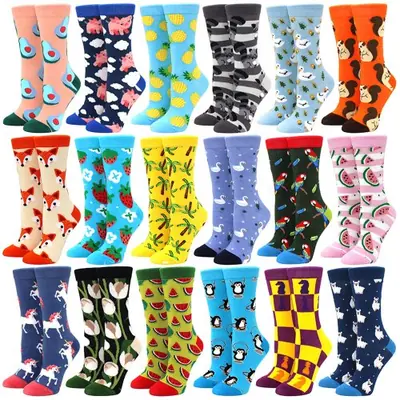 Image de Chaussettes Kawaii Fruits & Animaux - Style Harajuku