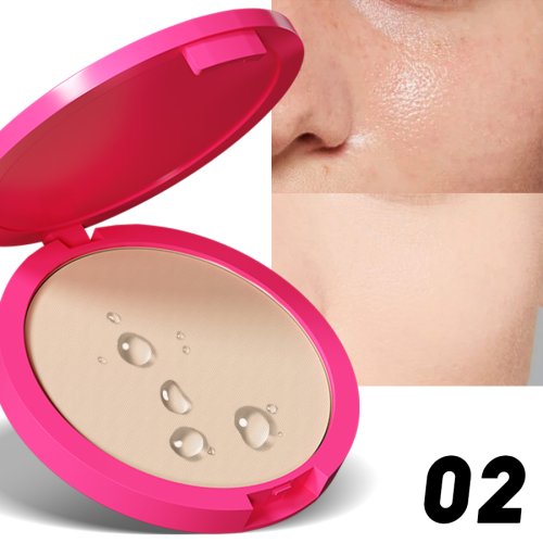 Afbeelding van Natuurlijke Matte Geperste Poeder met Oliecontrole, Verhelderende Fleuren & Compleet Make-up Foundation Compact voor een Perfecte Huid