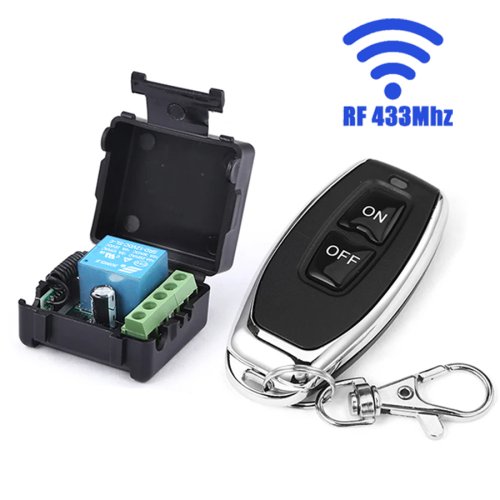 Afbeelding van RF433Mhz Afstandsbediening Draadloze Schakelaar DC 12V 10A Relais Ontvanger Zender voor Gate Garagedeur Slot DIY Module slimme Schakelaar