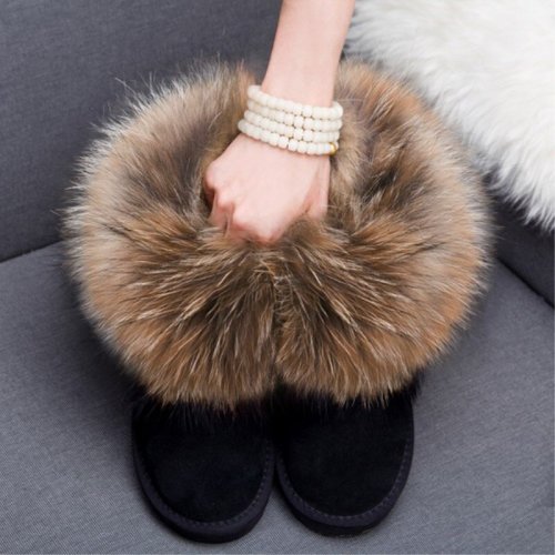 Imagen de Botas de Invierno para Mujer con Piel de Zorro Real