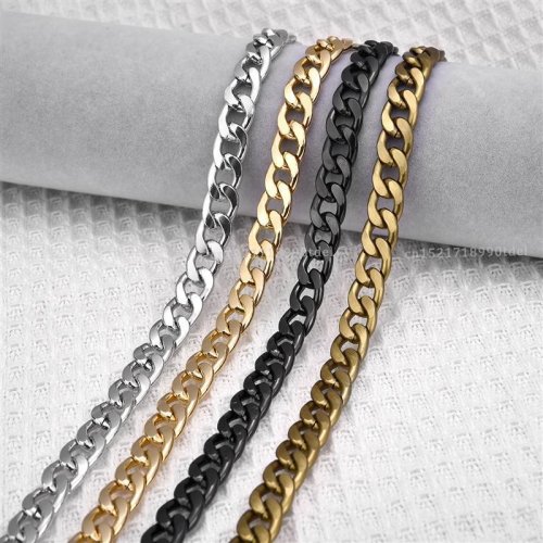 Bild von Elegante Damen-Taschenkette aus Aluminium mit Goldfarbton – DIY Metall Wrap Kette für Unterarm, Schultergurt oder Ersatzgurt, einfach zu montieren und stilvoll