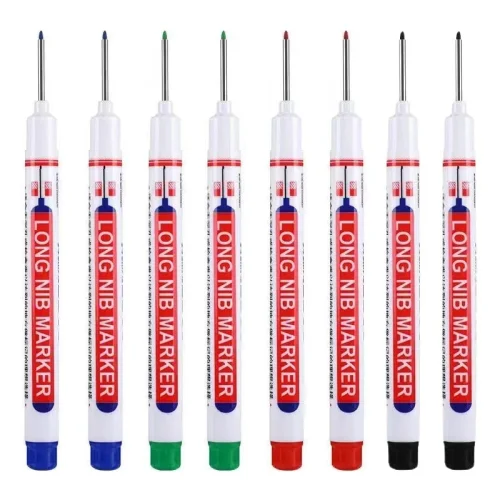 Immagine di 8 Pz/set 20mm Foro Profondo Pennino Lungo Testa Marcatori Per Il Metallo Perforazione Penna Impermea...