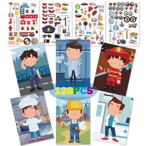 Afbeelding van DIY Gezichtspuzzel Stickers – Creatief Speelgoed voor Kinderen