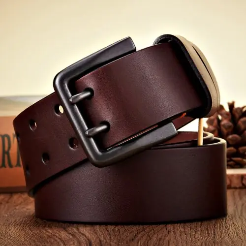 Image de Ceinture en Cuir Véritable Homme - Style Cowboy