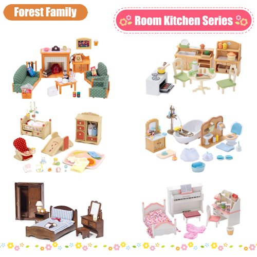 Imagen de Accesorios en miniatura para casa de muñecas, conjunto de colección de muebles para el hogar familiar de bosque, ollas de cocina para niños y niñas, regalo, 1/12