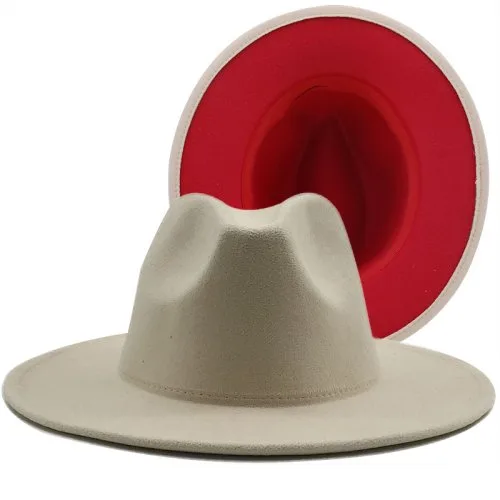Beige y rojo