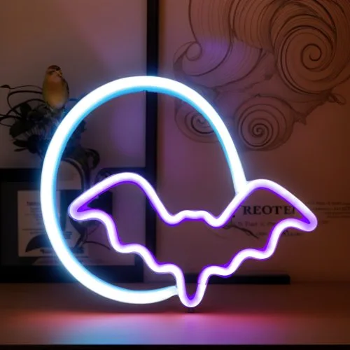 Mond fledermaus lila