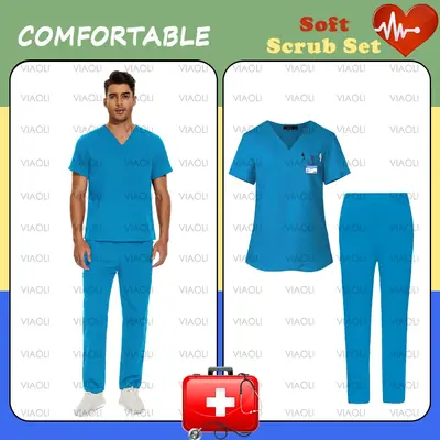 Image de Uniforme Infirmier Médical Unisexe - Ensemble Completo