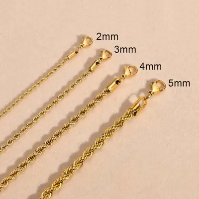 Image de Collier Torsadé Or - Élégant & Étanche