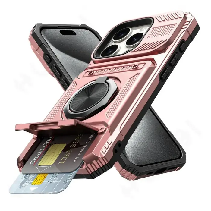 Image de Étui Résistant avec Anneau Magnétique pour iPhone