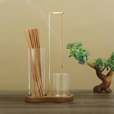 Image de Porte-Encens 2-en-1 Anti-Cendres