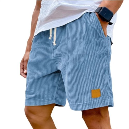 Imagen de Pantalones Cortos Informales de Pana Retro para Hombre, Estilo Harajuku, Moda Urbana, Pantalones de Chándal Lisos y Cómodos, Ropa Nueva para Hombres