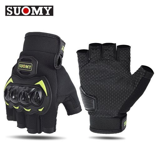 Image of SUOMY Summer Half Finger Motorcycle Gloves Shockproof Non-slip Motocross Racing Fingerless Gloves Moto Biker Cycling Gloves