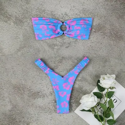 Image de Bikini Push-Up Sexy 2024 - Maillot de Bain Brésilien Imprimé
