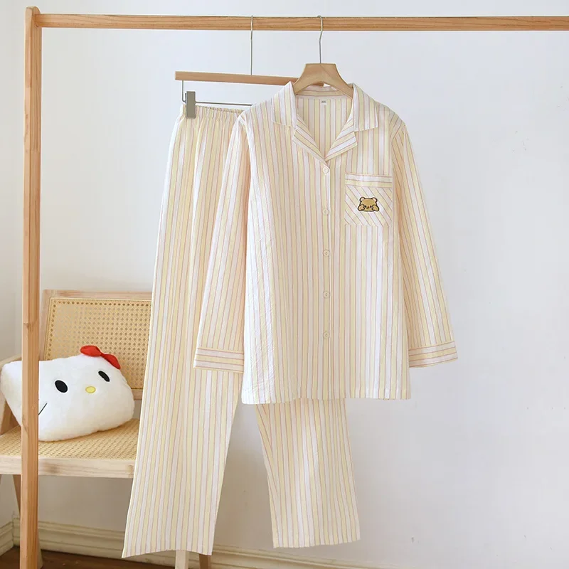 Afbeelding van Stijlvolle Japanse Pyjama Set voor Dames - 100% Katoen