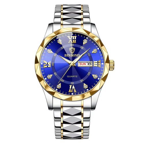 Imagen de Reloj BINBOND de lujo a la moda para hombre, reloj deportivo resistente al agua con fecha semanal, r...