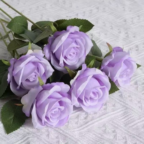 Bild von 1 ~ 20 Stück Künstliche Rosendekoration Rote Rose Realistische künstliche Blumen Gefälschte Blumen Hochzeit Esstisch Heimdekoration