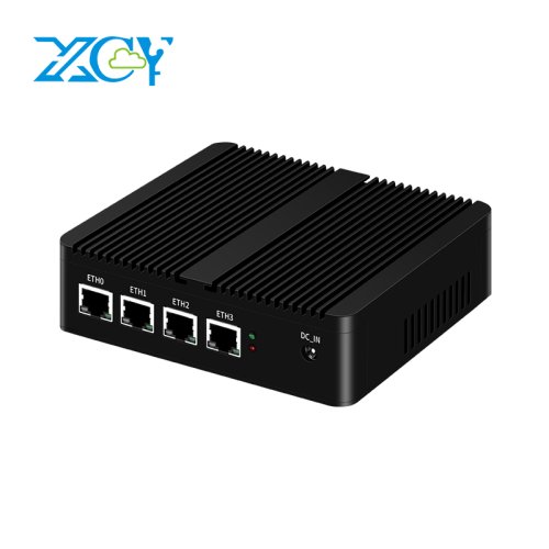 Immagine di Router Firewall Mini PC con Processore Intel Celeron J1900, N100, N5105, J4125 - 4x Porte Ethernet 2.5G, Supporto Virtualizzazione, Compatibile con OpenWRT, pfSense, OPNsense, ESXi